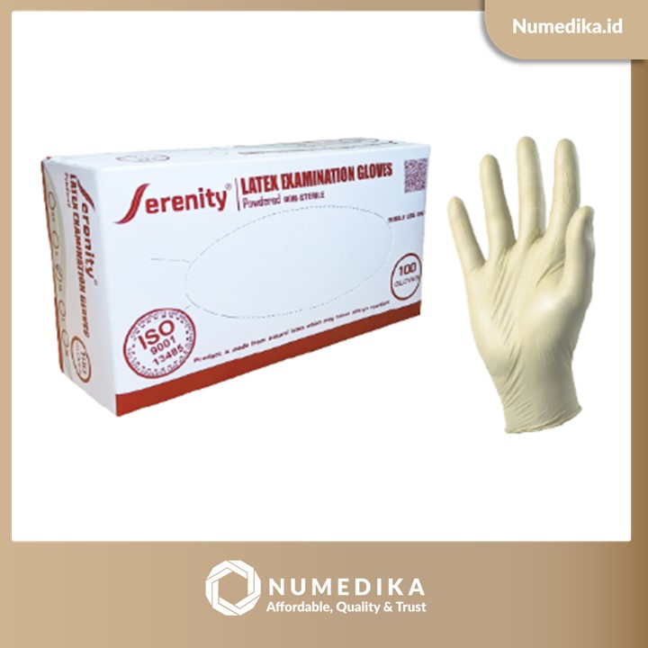 Latex Examinition Gloves Serenity Powdered